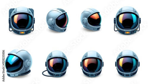 Free Download astronaut helmet set. icon set helm. Head robot. This diverse set of helmets highlights the futuristic and adventurous spirit of astronautics. - GFXLoad