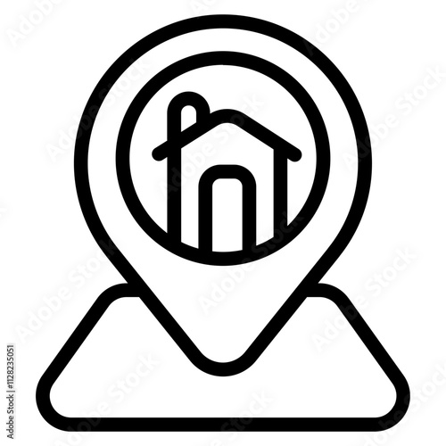 Strategic location Line Icon