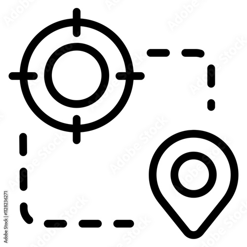 Target location Line Icon
