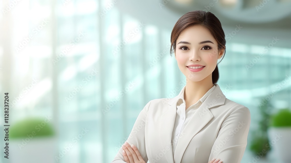 Confident woman in white shirt and black pants, a portrait of modern style elegance Confident woman in white shirt and black pants, a portrait of modern style elegance