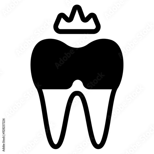 Tooth crown Solid Icon