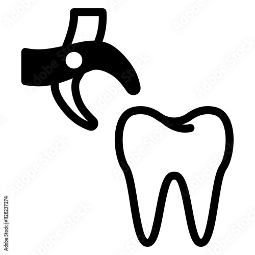 Tooth extraction Solid Icon