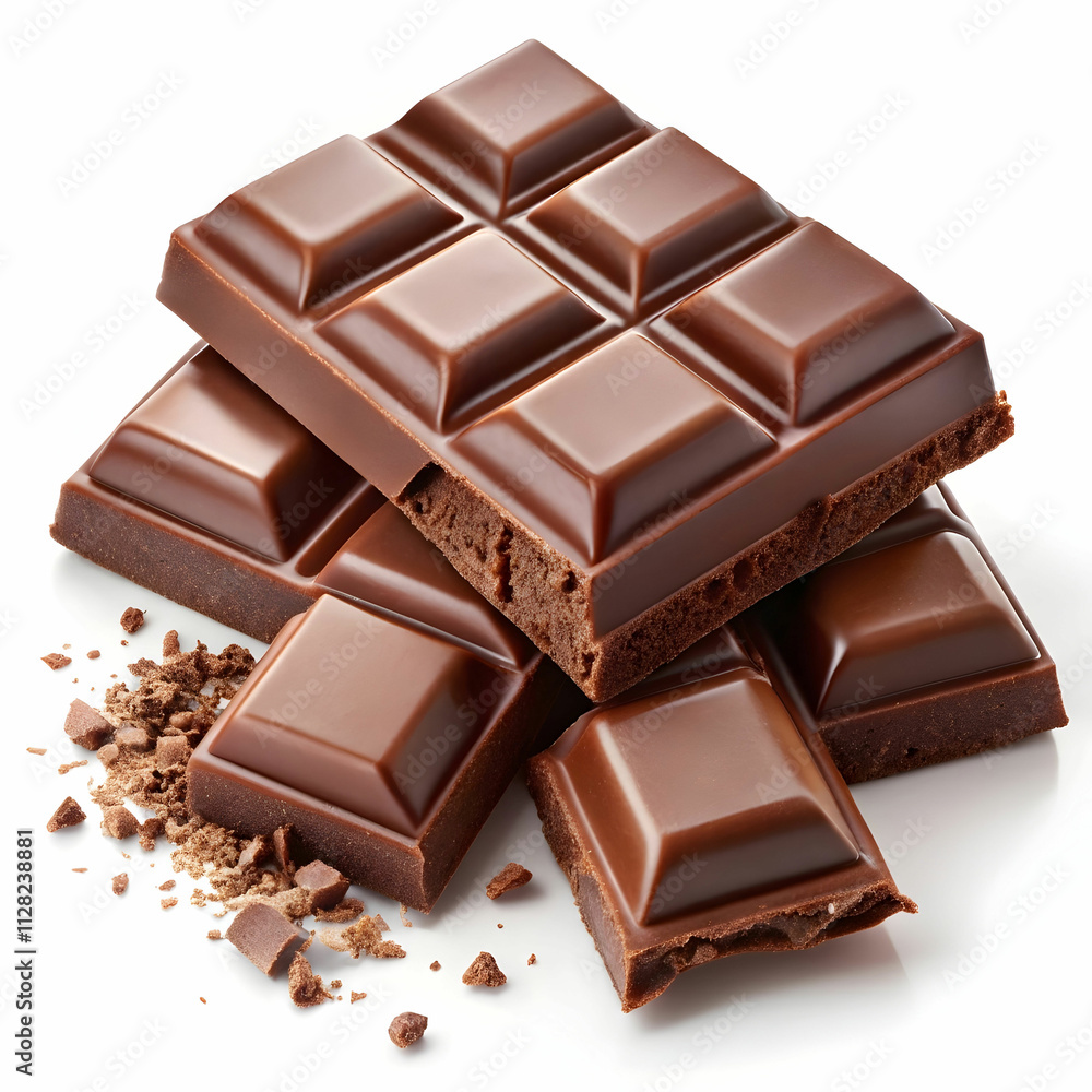big chocolate and small ones isolated on Transparent Background big chocolate and small ones isolated on Transparent Background