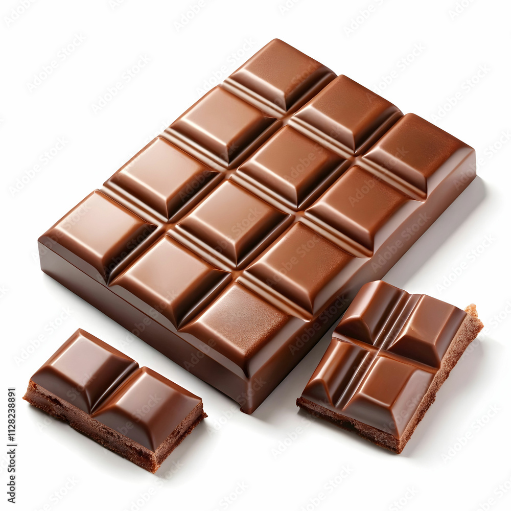 big chocolate and small ones isolated on Transparent Background big chocolate and small ones isolated on Transparent Background