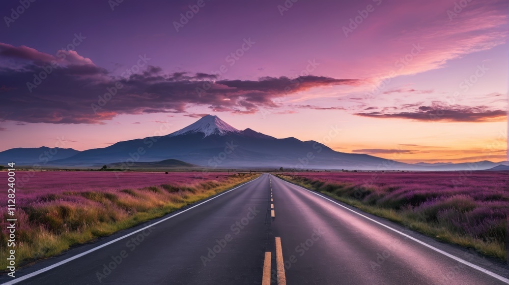 Fototapeta premium the road is empty