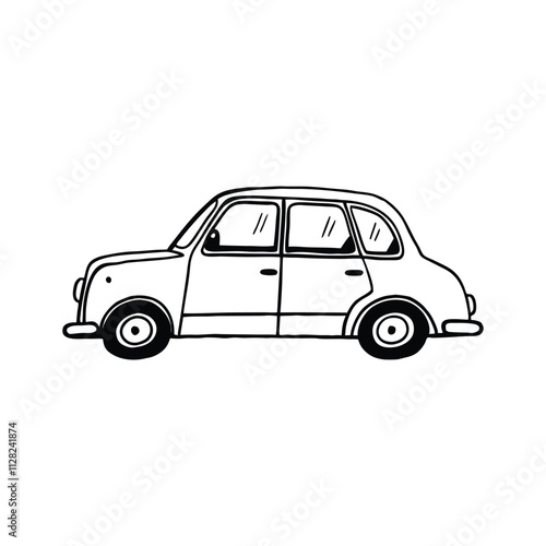 Car Doodle Hand-drawn Vector Icon