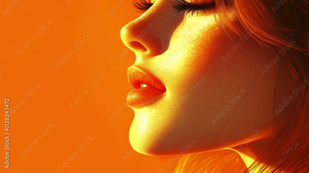 Golden Hour Woman Profile Freckles Sunset Light Golden Hour Woman Profile Freckles Sunset Light