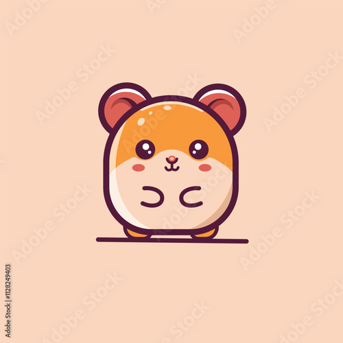 Minimalist Hamster Vector Design