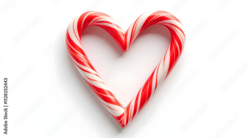 Candy Cane Heart with Classic Red and White Stripes
Candy Cane Heart with Classic Red and White Stripes
