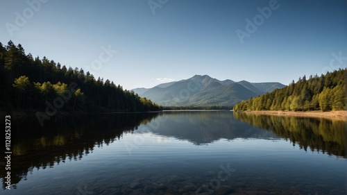 a clear blue sky