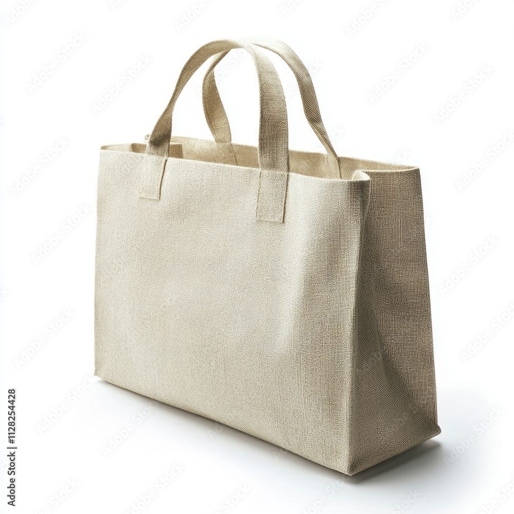 A beige tote bag designed for carrying various items conveniently. A beige tote bag designed for carrying various items conveniently.