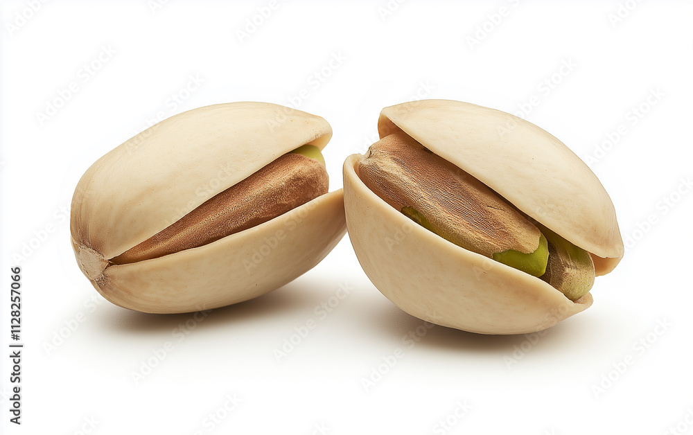 pistachio with leaves isolated on white background with clipping path and full depth of field. Set r collection pistachio with leaves isolated on white background with clipping path and full depth of field. Set r collection