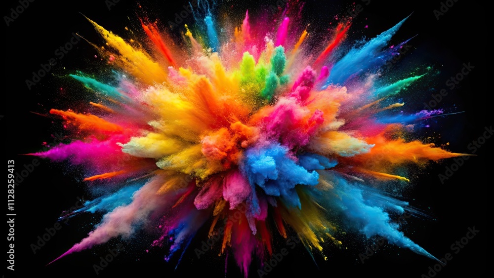Dynamic explosion of bright colors on a black background, colorful, vibrant, explosion, vivid, dynamic, abstract, neon Dynamic explosion of bright colors on a black background, colorful, vibrant, explosion, vivid, dynamic, abstract, neon
