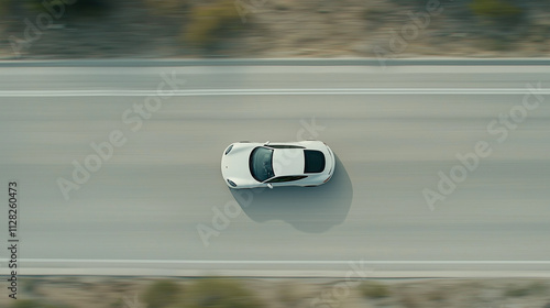 White Sports Car on the Roa...