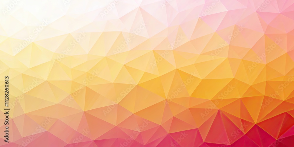 Obraz premium Light yellow pink gradient polygonal geometric surface , polygon, geometric,surface, abstract, background, texture, design