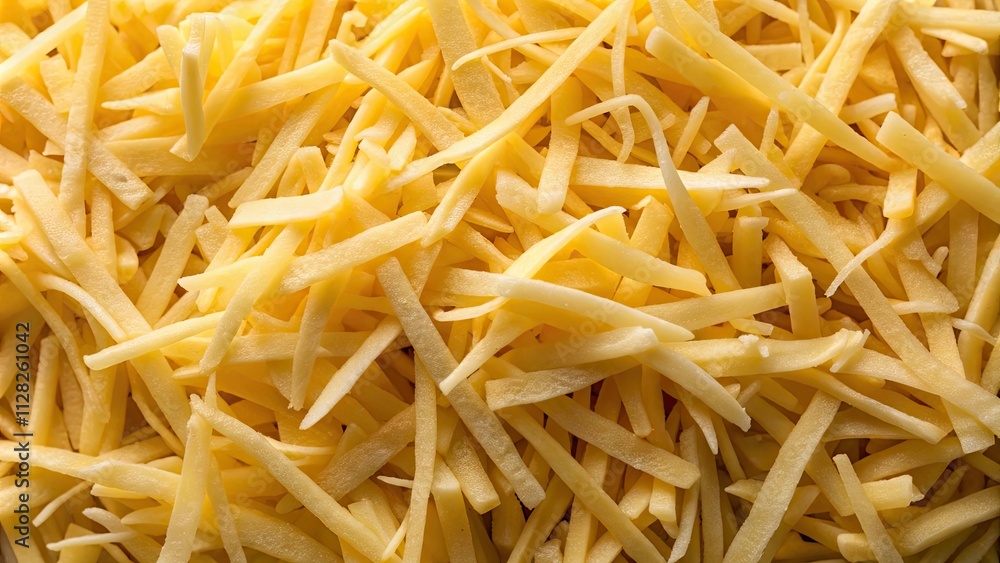 Grated raw potatoes from top view, close-up macro shot, potatoes, raw, grated, top view, macro, texture, background Grated raw potatoes from top view, close-up macro shot, potatoes, raw, grated, top view, macro, texture, background