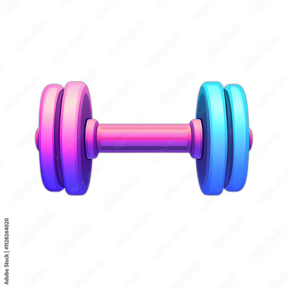 Neon Gradient Dumbbell Fitness Gym Workout Exercise Strength Training Neon Gradient Dumbbell Fitness Gym Workout Exercise Strength Training