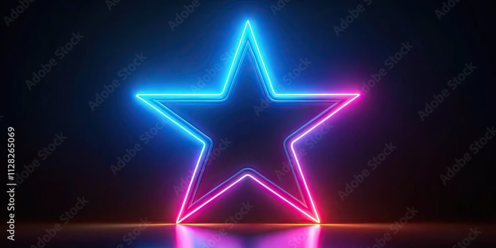 Star neon shape glowing in the dark for futuristic design , neon, star, shape, abstract, glowing, dark, vibrant Star neon shape glowing in the dark for futuristic design , neon, star, shape, abstract, glowing, dark, vibrant