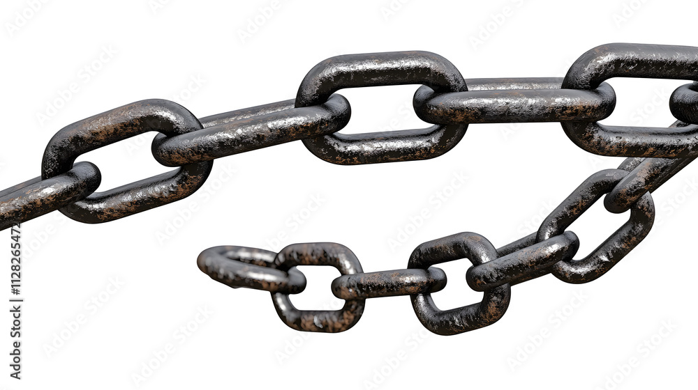 rusty chain link metal render on transparent background rusty chain link metal render on transparent background