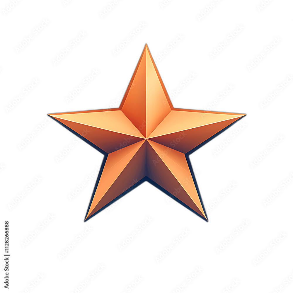 Obraz premium Golden Star Award Achievement Success 3D Render Decoration