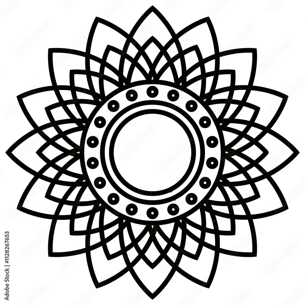 Fototapeta premium Mandala Flower Decorative
