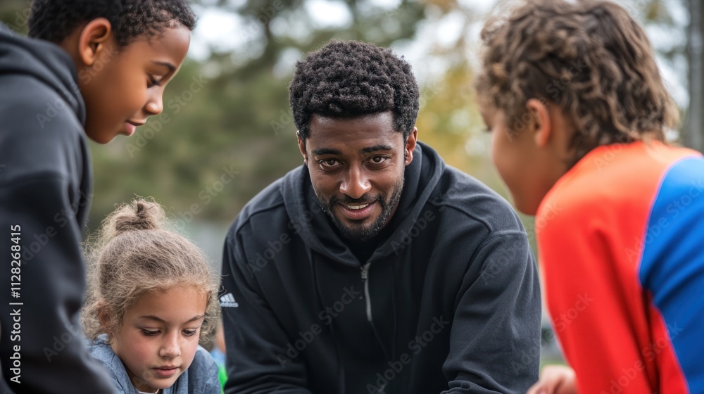 Young people explore adaptive recreation programs, led by a man coach, fostering inclusivity in sports and leisure Young people explore adaptive recreation programs, led by a man coach, fostering inclusivity in sports and leisure