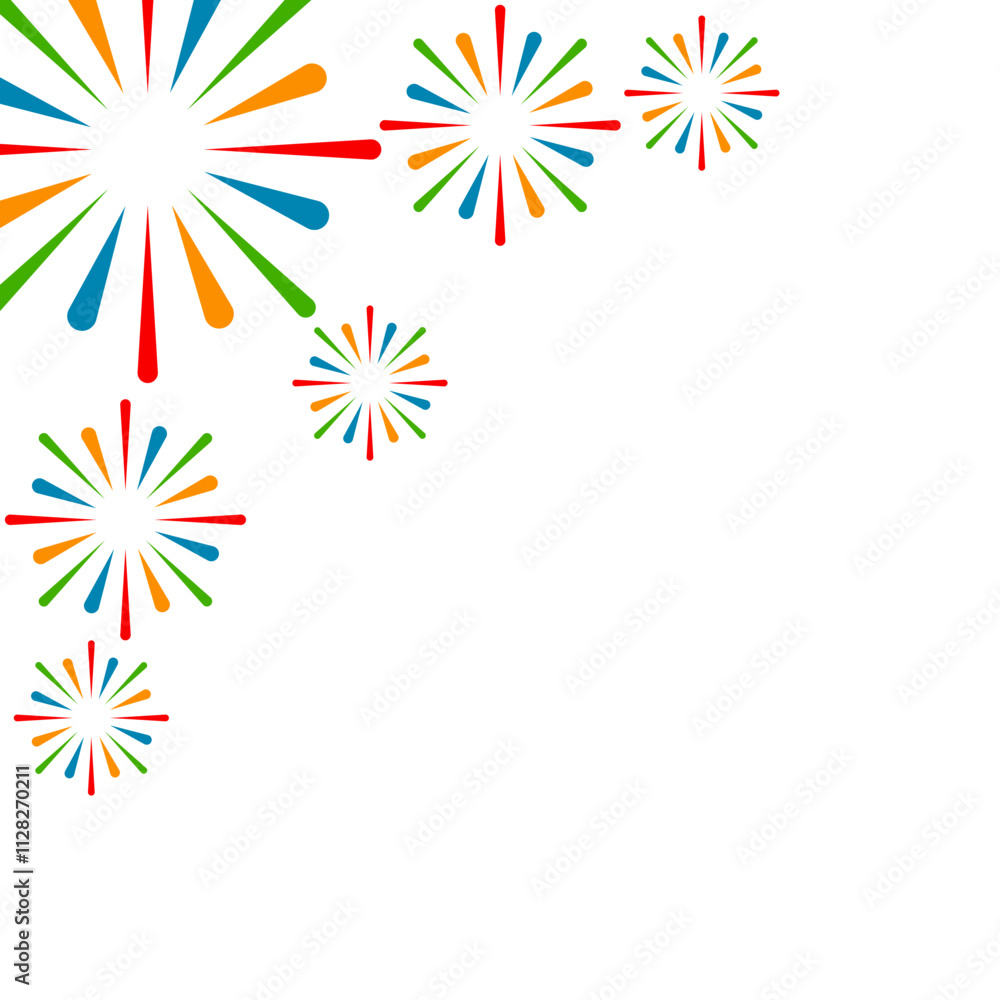 New Year Fireworks Corner New Year Fireworks Corner