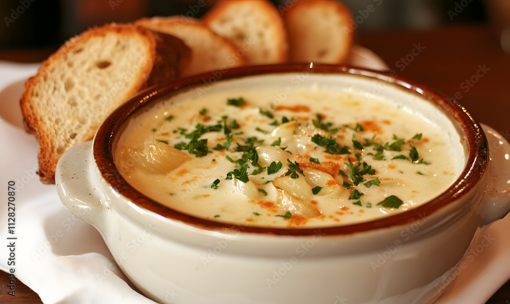 Country French Garlic Soup, Generative AI Country French Garlic Soup, Generative AI