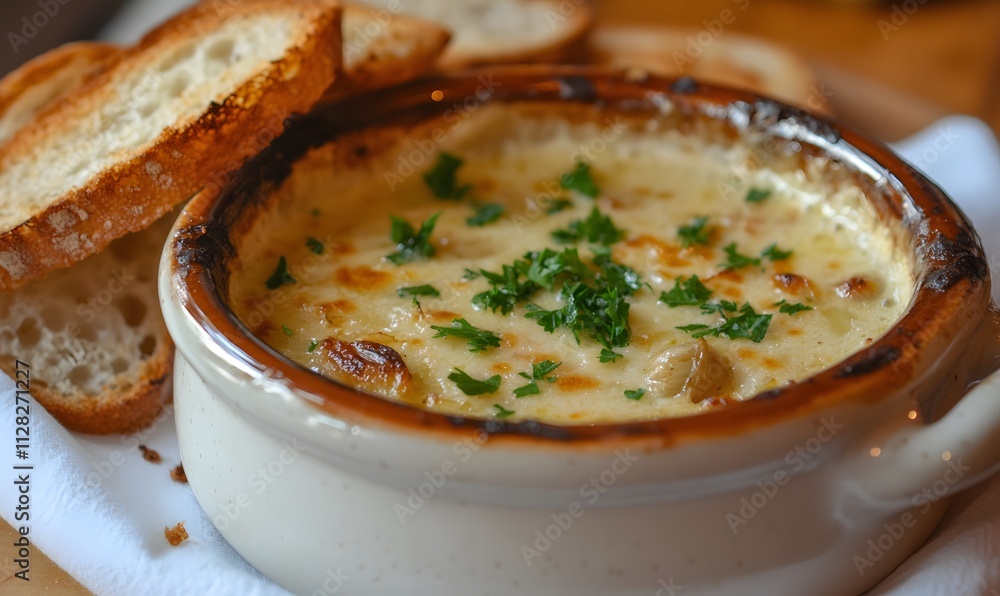 Country French Garlic Soup, Generative AI Country French Garlic Soup, Generative AI