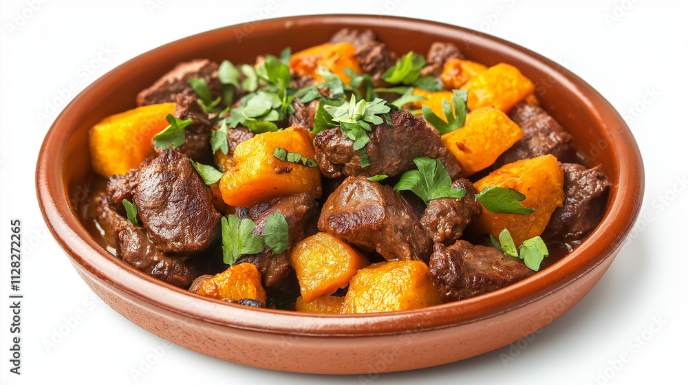 Delicious Beef Stew with Roasted Pumpkin, Herbs, and Spices. Generative Ai. Delicious Beef Stew with Roasted Pumpkin, Herbs, and Spices. Generative Ai.