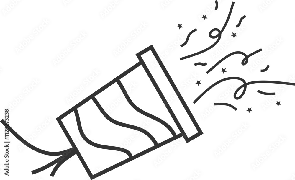 Fototapeta premium New Year Confetti Icon