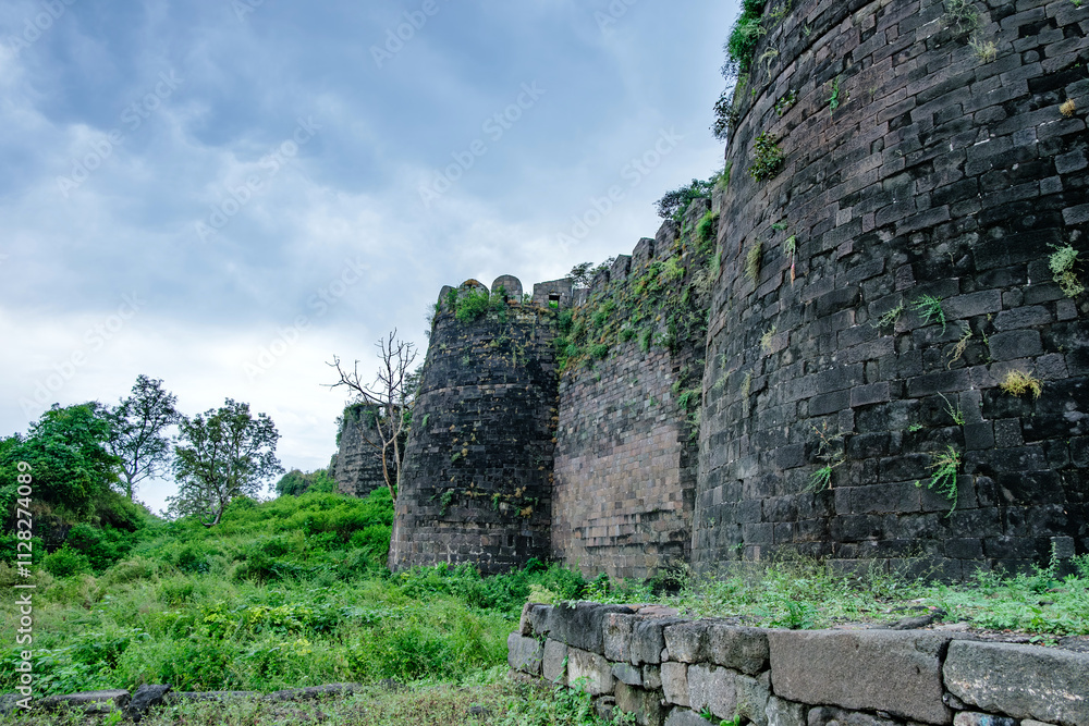 The Daulatabad Fort near Aurangabad India. Also called Deogiri fort, it's a historic fortified citadel located in Daulatabad village near Aurangabad. The Daulatabad Fort near Aurangabad India. Also called Deogiri fort, it's a historic fortified citadel located in Daulatabad village near Aurangabad.