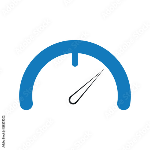 Speedometer performance accelerate meter icon.