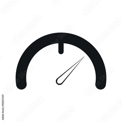 Speedometer performance accelerate meter icon.