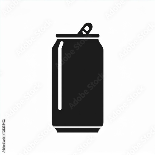 soda can black icon isolated Generated image