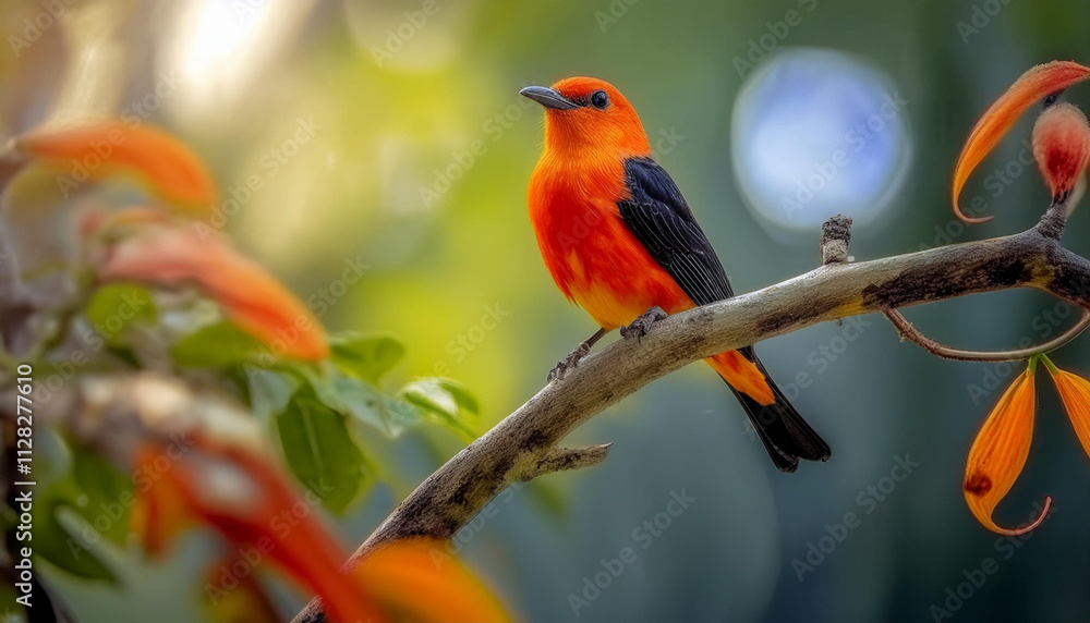 A Scarlet Tanager A Scarlet Tanager