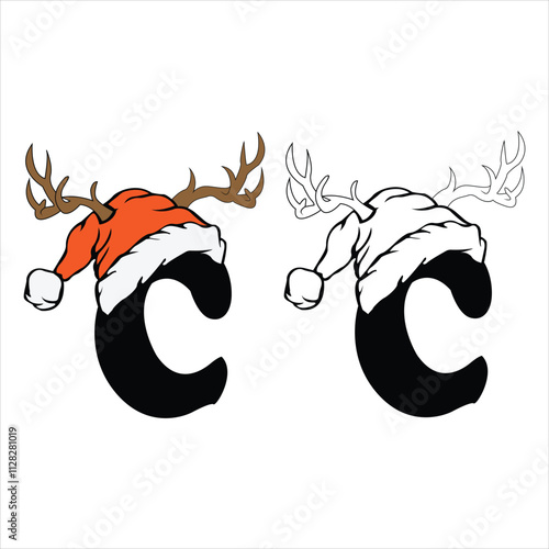 Greeting cards, t-shirts, mugs, and other items can be screen printed with Christmas, separate letter Santa hats, alphabets, and monograms.