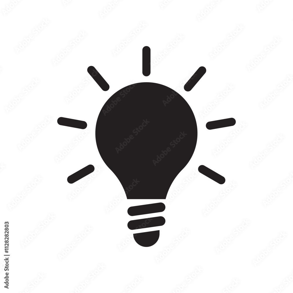Lightbulb icon logo design template isolated illustration Lightbulb icon logo design template isolated illustration