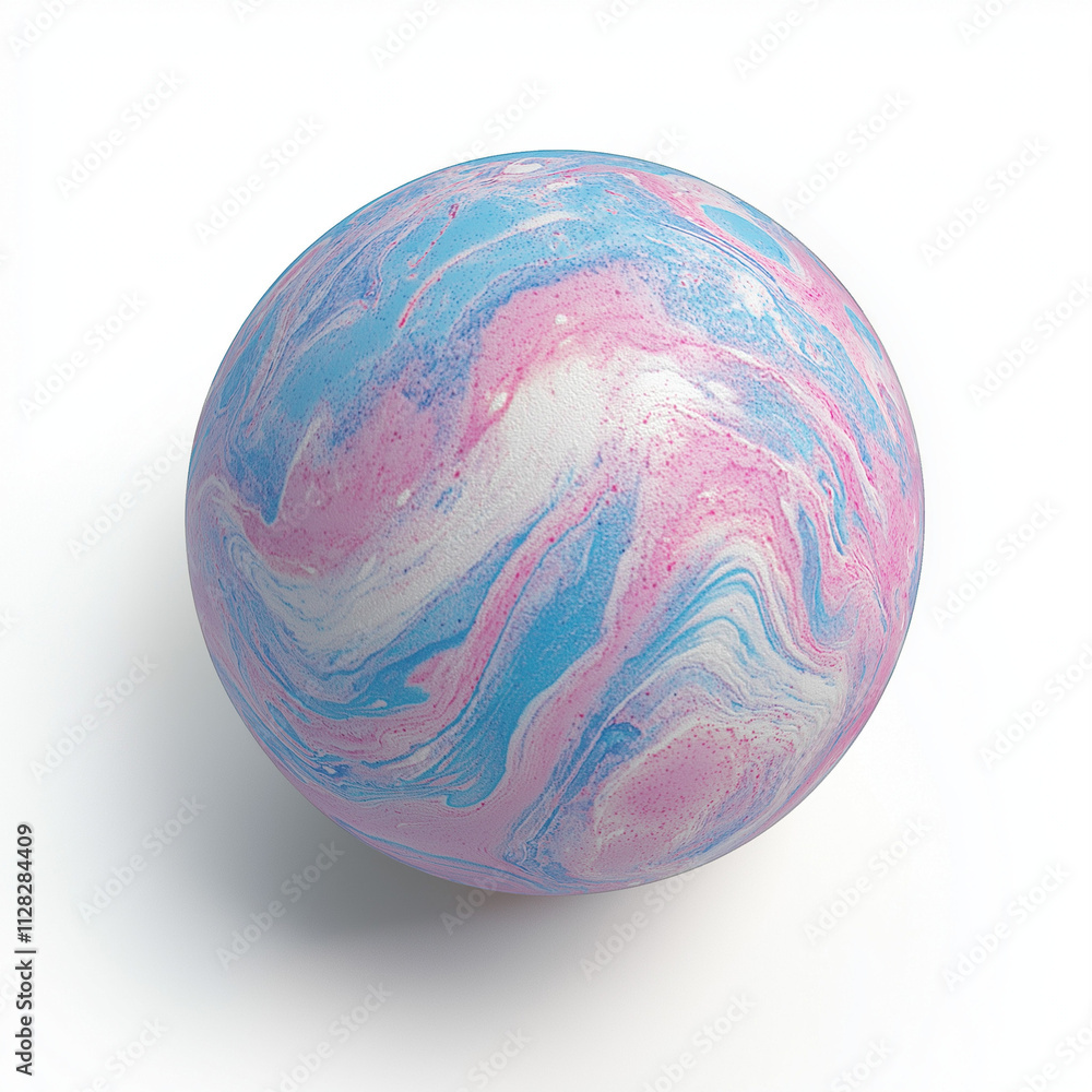 Pastel Swirl Sphere Abstract Art, Pink, Blue, White Marble Texture. Generative Ai. Pastel Swirl Sphere Abstract Art, Pink, Blue, White Marble Texture. Generative Ai.