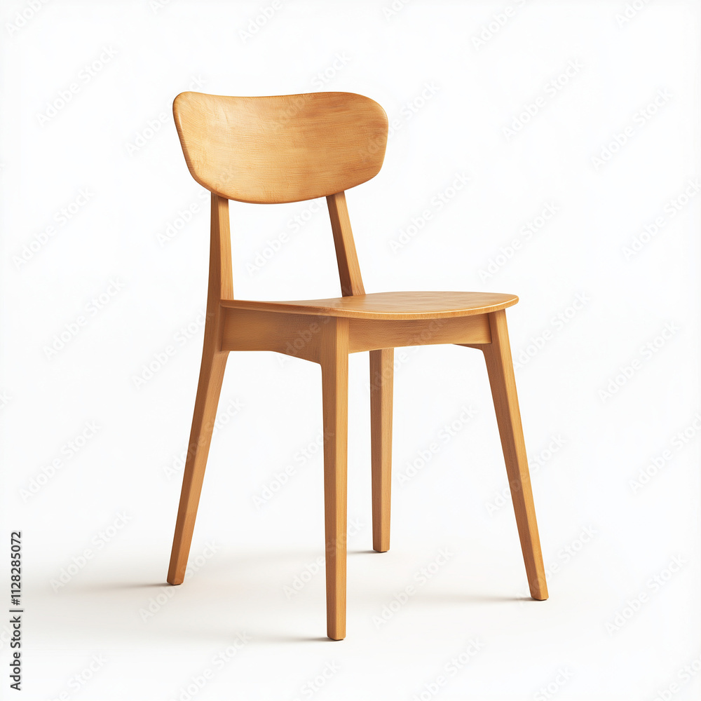 Modern Light Wood Chair Design, Simple Elegant Seating. Generative Ai. Modern Light Wood Chair Design, Simple Elegant Seating. Generative Ai.