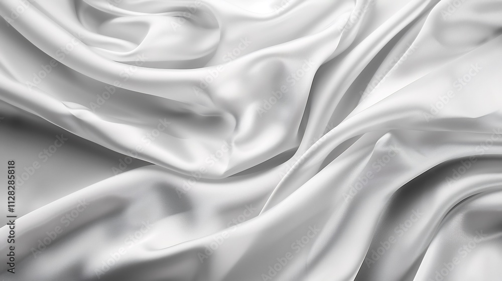Elegant Draped White Silk Fabric Texture Elegant Draped White Silk Fabric Texture