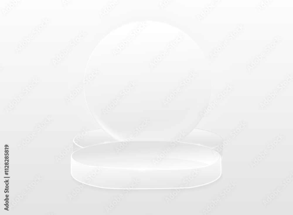 3D white podium background design template 3D white podium background design template