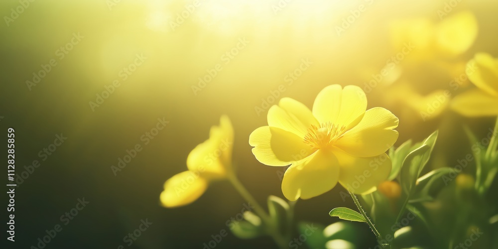 A beautiful yellow flower basking in warm sunlight represents growth and vitality, bringing a sense of cheerfulness and positivity that blossoms in nature's embrace. A beautiful yellow flower basking in warm sunlight represents growth and vitality, bringing a sense of cheerfulness and positivity that blossoms in nature's embrace.