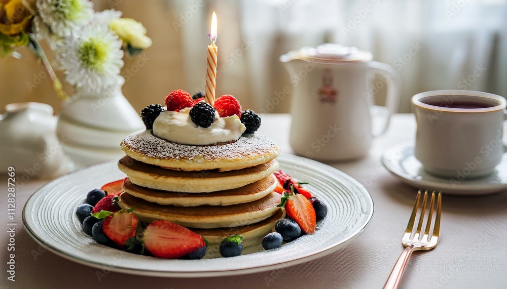 誕生日とバースデーケーキのイメージ 誕生日とバースデーケーキのイメージ
