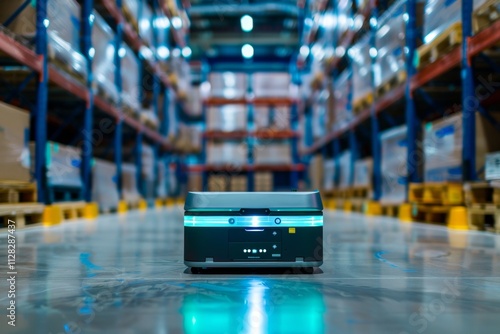 Wallpaper Mural Autonomous Warehouse Robot Navigating Modern Logistics Facility Efficiently Torontodigital.ca