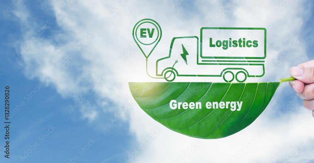 Green technology logistics or Sustainable transport concept. travel ...