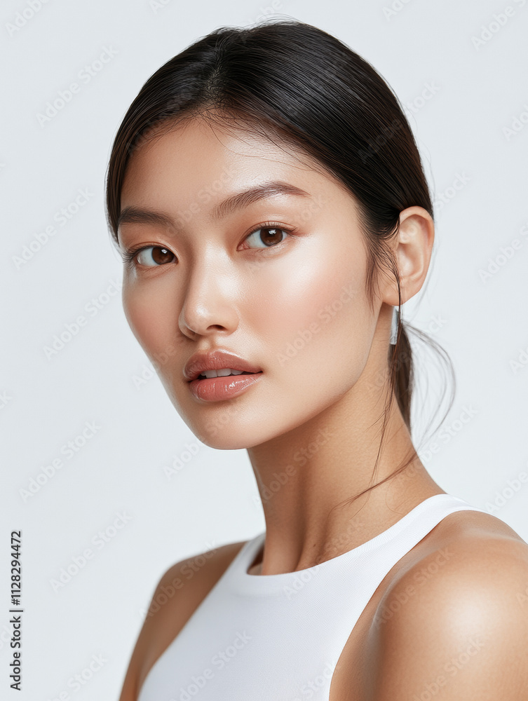 mature Asian woman in her 30s with tan skin and sleek hairstyle, showcasing natural beauty and elegance. Her expression is calm and confident, highlighting her features beautifully mature Asian woman in her 30s with tan skin and sleek hairstyle, showcasing natural beauty and elegance. Her expression is calm and confident, highlighting her features beautifully