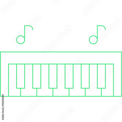 Piano icon single vector illustration