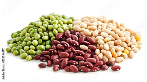 Chopped Beans isolated in white background