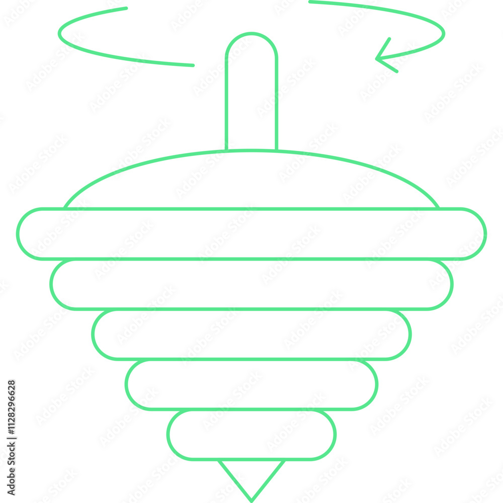 Spinning Top icon single vector illustration Spinning Top icon single vector illustration
